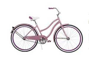 lot 446 image: Huffy Good Vibrations Womens 26 1-Speed Cruiser Bike - Liquid Taffeta