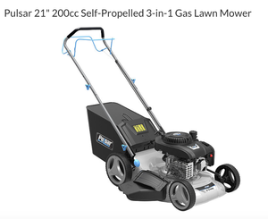 lot 494 image: Pulsar 21 200cc Self-Propelled 3-in-1 Gas Lawn Mower