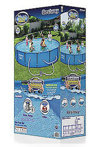 lot 469 image: Bestway Steel Pro Max 14 x 33 Round Metal-Frame Pool Set
