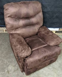 lot 503 image: The Pleasant Valley Recliner - Brown Microfiber