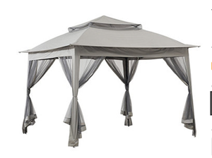 lot 499 image: Sunjoy 11 x 11 Temporary Pop-Up Portable Gazebo with Netting