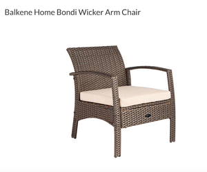 lot 518 image: Balkene Home Bondi Wicker Arm Chair