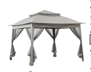 lot 283 image: Sunjoy 11 x 11 Temporary Pop-Up Portable Gazebo with Netting