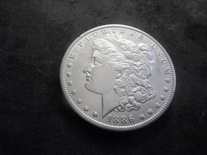 1886 O Morgan Silver Dollar