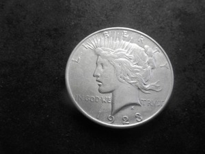 1923 D Peace Silver Dollar