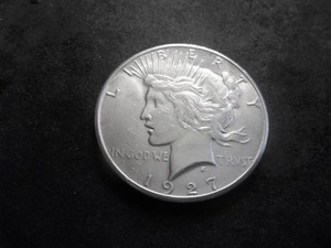 1927 Peace Silver Dollar