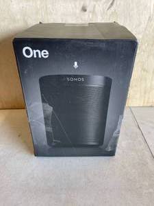 lot 71 image: Sonos - One (Gen 2) Smart Speaker with Voice Control built-in - Black