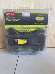 lot 92 image: RYOBI 40V Lithium-Ion 2.0 Ah Battery