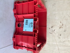 lot 95 image: Milwaukee PACKOUT 18.6 in. Tool Storage Crate Bin with Carrying Handles and 50 lbs. Weight Capacity
