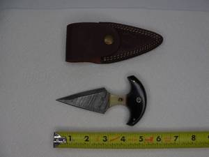 HANDMADE 5 Damascus Custom Hunting Knives with Sheath Dagger