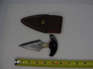 HANDMADE 5 Damascus Custom Hunting Knives with Sheath Dagger