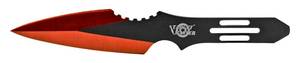 5.5 Full Tang All Metal Throwing Knife Set with Carrying Case - Red