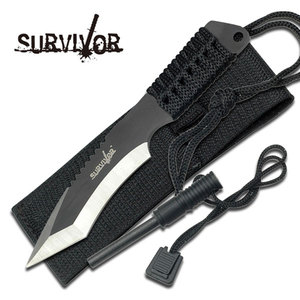 3MM Thick Tanto Blade Survivor Hunting Knife - Fire Starter