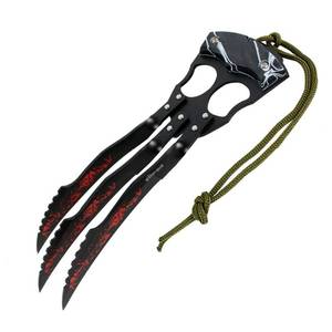 10 Zomb War Fantasy Hunting Claw Knife with Nylon Sheath