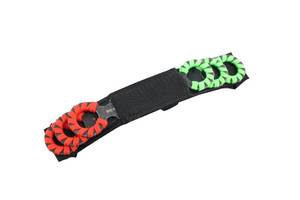 4 Hunt Down Red &Green Rope Wrapped Around Handle Throwing Knives