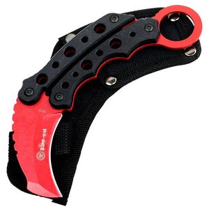 Zomb-War 6 Tactical Combat Rescue Full Tang Fixed Blade Knife Slotted Handle