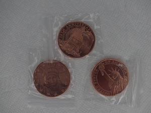 3 1 oz America Themed Copper Coins