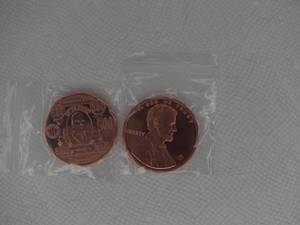 2 1oz Currency Themed Copper Rounds