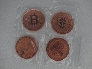 4 1oz Crypto Themed Copper Rounds