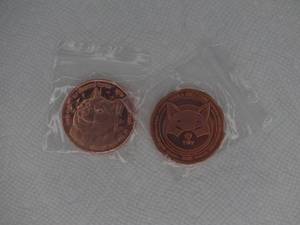 2 1oz Dog Crypto Themed Copper Rounds