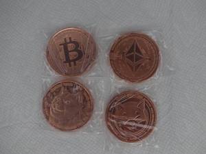 4 1oz Crypto Themed Copper Rounds