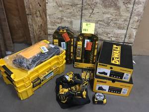 Lot of assorted Dewalt tools and accessories customer returns see pictures
