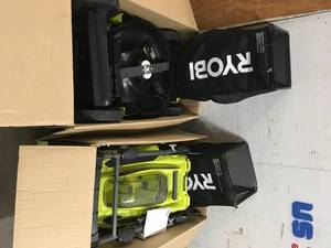 Lot of 2 RYOBI 40V Brushless 20 in. Cordless Battery Walk Behind Push Lawn Mower Tool Only no Battery included open Box Customer Return