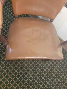 lot 53 image: Leather Traditional Armchair