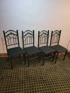 lot 65 image: Contemporary Metal Dining Chairs, set of 4