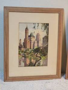 lot 55 image: English City Scape Pairing