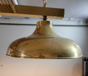 lot 46 image: Brass Shade Pool Table Lamp
