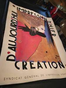 lot 1 image: RARE French Razzia Gerard Coubouliex-Deneriaz Fine Art Poster Print - Impression DHier, Creation DAujourdHui