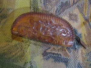 Brown Leather Clutch