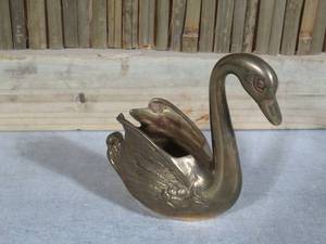 Vintage Brass Swan