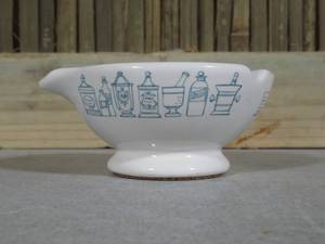 Vintage Apothecary Porcelain Mortar Medical Pharmacist, Charles Lamb Quote NIB Merck  MSD