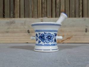 1960 Squibb Delfte Holland Mortar - 2 High, 2.5 Dia