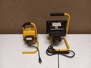lot 31 image: (2) WORK INDUSTRIAL LIGHTS YELLOW