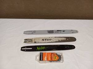lot 43 image: (3) CHAINSAW BARS AND 10 CHAIN
