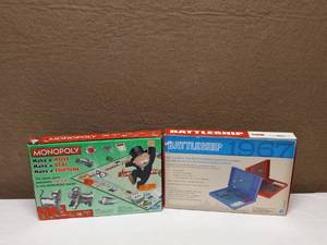 lot 76 image: (2) BOARD GAMES MONOPOLY AND BATTLESHIP