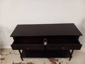 lot 115 image: BENJARA 42 2 DRAWER CONSOLE TABLE