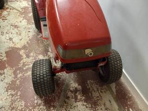 lot 124 image: TORO RIDING LAWNMOWER WITH PLOW