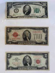 LOT OF THREE VINTAGE BILLS