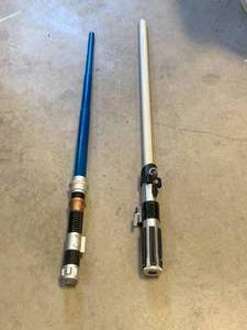 LOT OF TWO VINTAGE LIGHTSABERS