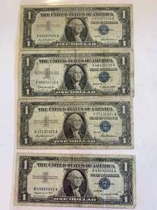 LOT OF SILVER CERTIFICATES