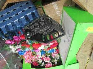 lot 244 image: Pallet of Faux Flowers & more