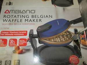 lot 24 image: ambiano rotating belgian waffle mak...