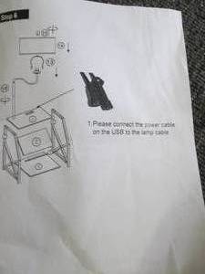 lot 48 image: led floor lamp with usb plug in...