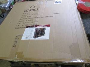 lot 53 image: 100 bottle free standing wine rack ...