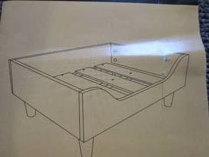 lot 58 image: wooden pet bed ...
