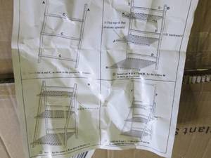 lot 106 image: bamboo 3 tier hanging plant stand ...